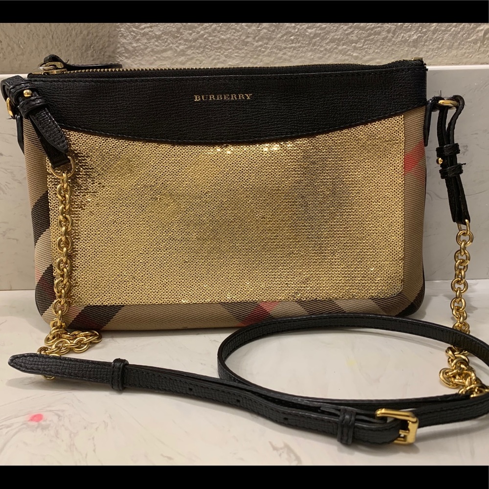 Burberry Peyton Black Sequin crossbody bag
